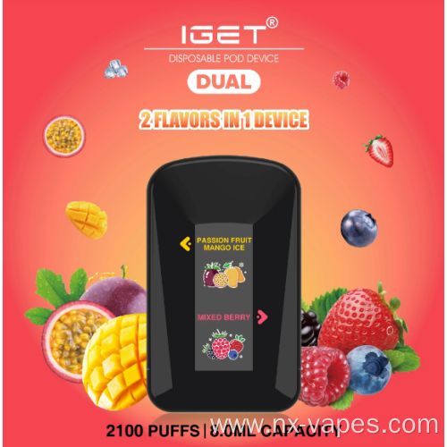 New iget dual 2100 Puffs Disposable Vape
